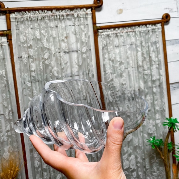 Glass SeaShell Display Bowl - Picture 1 of 3